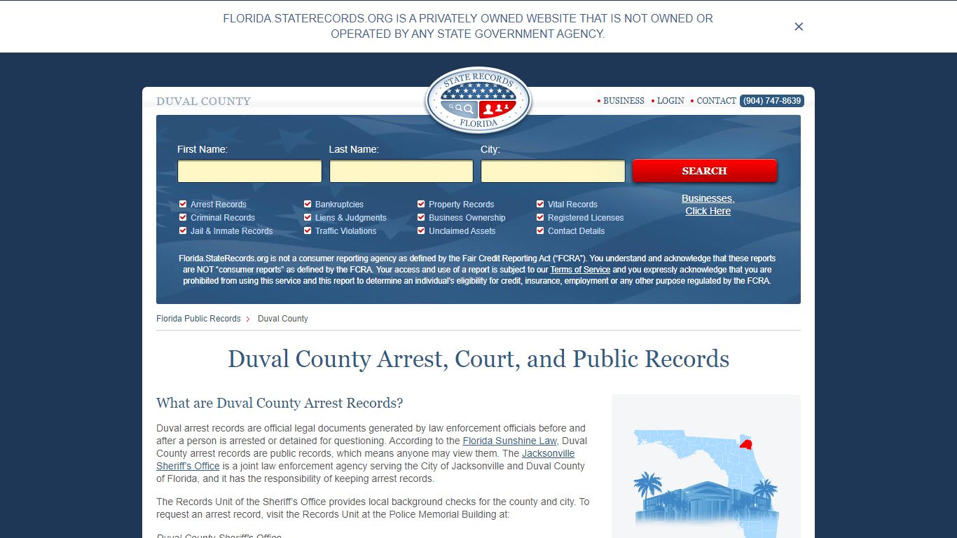 Duval County Arrest, Court, and Public Records